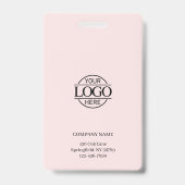 社員エレガントパーソナライズされた写真会社のロゴ バッジ (裏面)