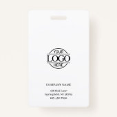 社員エレガントパーソナライズされた写真会社のロゴ バッジ (裏面)