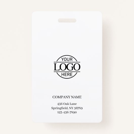 社員エレガントパーソナライズされた写真会社のロゴ バッジ (裏面)