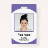 社員カスタムの写真と名前のシンプル大洪水 バッジ (裏面)