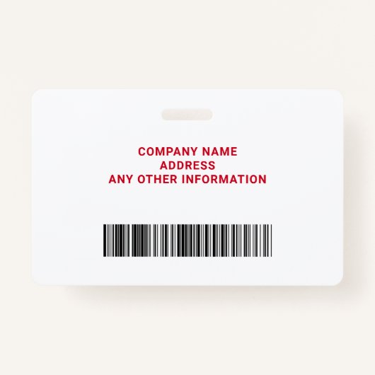 社員カスタムの写真バーコードロゴ名会社 バッジ (裏面)