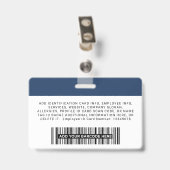 社員カスタムの写真ロゴ名 バッジ (裏面 （クリップ付）)