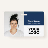 社員カスタムの写真ロゴ名 バッジ (正面)