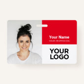 社員カスタムの写真ロゴ名 バッジ (正面)