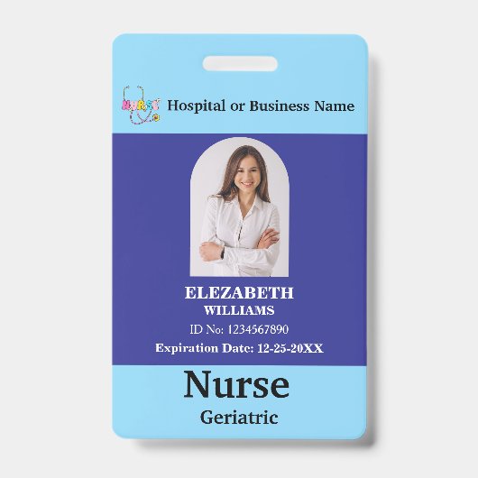 社員カスタムの写真ロゴQrコード名 バッジ (正面)