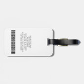 社員カスタムの写真、バーコード、ロゴ名（白） ラゲッジタグ (裏面横)