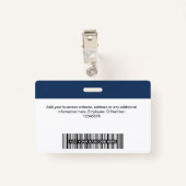 社員カスタムの写真、バーコード、ロゴ バッジ (裏面クリップ)