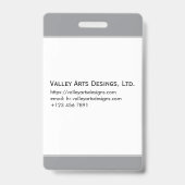 社員カスタムの写真、バーコード、ロゴ、名前バッジ バッジ (Back)