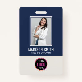 社員カスタムの写真、バーコード、ロゴ、名前バッジ バッジ