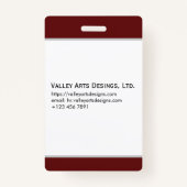 社員カスタムの写真、バーコード、ロゴ、名前バッジ バッジ (裏面)