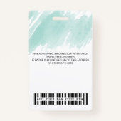 社員カスタムの写真、バーコード、ロゴ、名前バッジ バッジ (裏面)