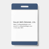 社員カスタムの写真、バーコード、ロゴ、名前バッジ バッジ (裏面)