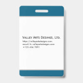 社員カスタムの写真、バーコード、ロゴ、名前バッジ バッジ (裏面)