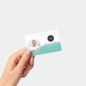 社員カスタムの写真、バーコード、ロゴ、名前 バッジ (手持ち)