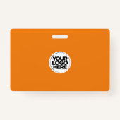 社員カスタムの写真、バーコード、ロゴ、名前 バッジ (裏面)