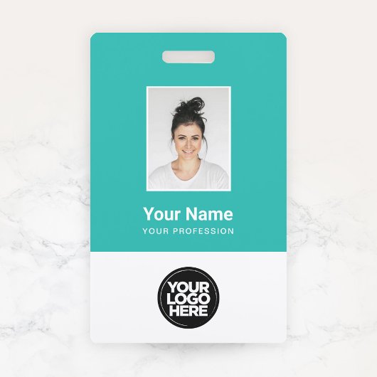 社員カスタムの写真、バーコード、ロゴ、名前 バッジ