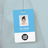 社員カスタムの写真、バーコード、ロゴ、名前 バッジ