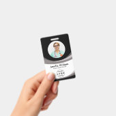 社員カスタムの写真、バーコード、ロゴ、名前 バッジ (手持ち)