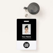 社員カスタムの写真、バーコード、ロゴ、名前 バッジ (正面リトラクタブル付き)