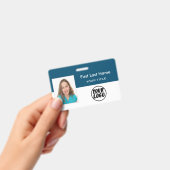 社員カスタムの写真 |ロゴ、バーコード名バッジ バッジ (手持ち)