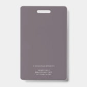 社員カスタムの写真、ロゴ、名前Granite Gray バッジ (裏面)