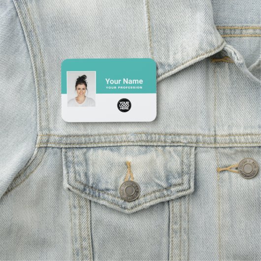 社員カスタムの写真、ロゴ、職業 名札 (インサイチュ)