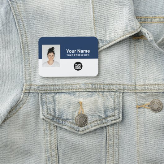 社員カスタムの写真、ロゴ、職業 名札 (インサイチュ)