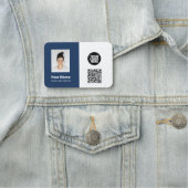 社員カスタムの写真、ロゴ、職業、Qrコード 名札 (インサイチュ)