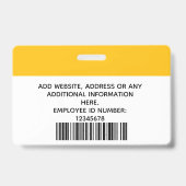 社員カスタムの写真、名前 バッジ (裏面)