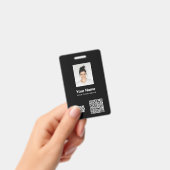 社員カスタムの写真、Qrおよびバーコード、ロゴ、名前 バッジ (手持ち)