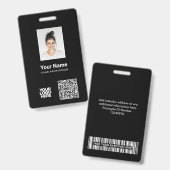 社員カスタムの写真、Qrおよびバーコード、ロゴ、名前 バッジ (正面＆裏面)