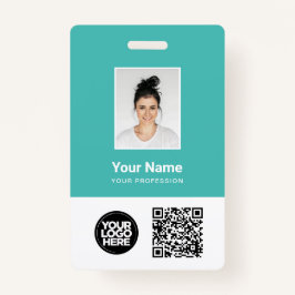 社員カスタムの写真、Qrおよびバーコード、ロゴ、名前 バッジ