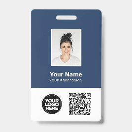 社員カスタムの写真、Qrおよびバーコード、ロゴ、名前 バッジ