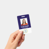 社員カスタムの写真、Qrコード、ロゴ、名前 バッジ (手持ち)