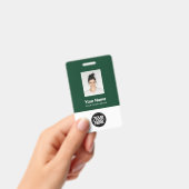 社員カスタムの写真、Qrコード、ロゴ、名前 バッジ (手持ち)