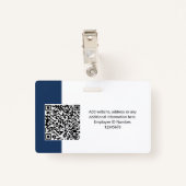 社員カスタムの写真、QRコード、ロゴ、名前 バッジ (裏面クリップ)