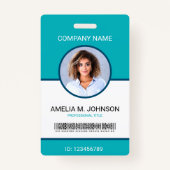 社員カスタムの写真IDカード バッジ (正面)