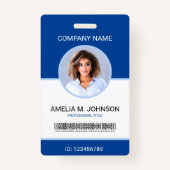 社員カスタムの写真IDカード バッジ (正面)