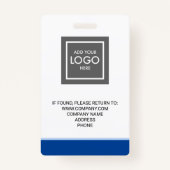 社員カスタムの写真IDカード バッジ (裏面)