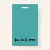 社員カスタムの写真ID バッジ (裏面)