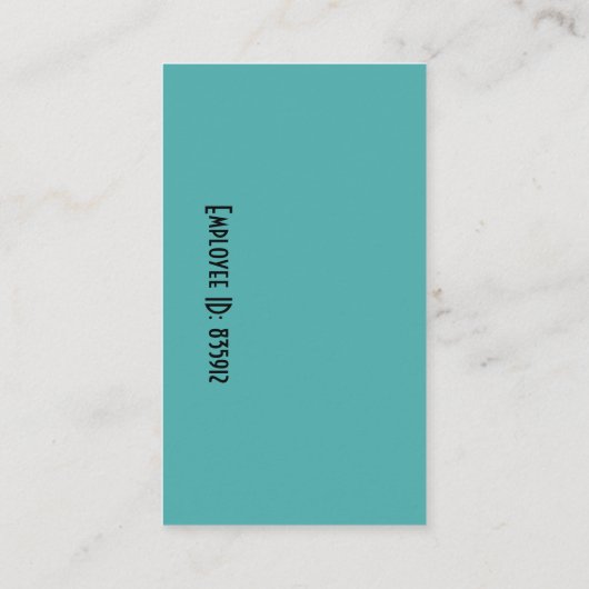 社員カスタムの写真ID 名刺 (裏面)