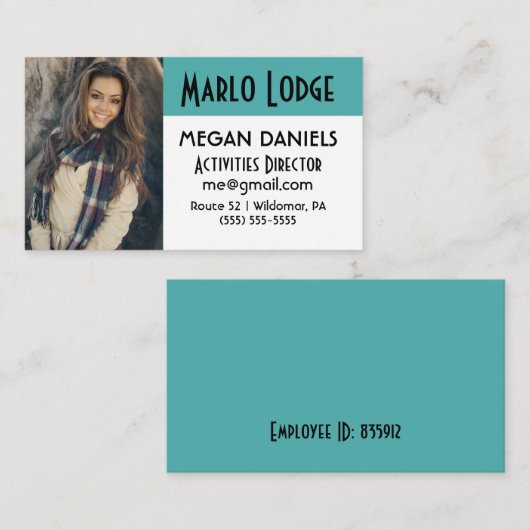 社員カスタムの写真ID 名刺 (正面/裏面)