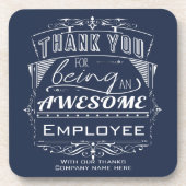社員カスタムの感謝ありがとう コースター (正面)