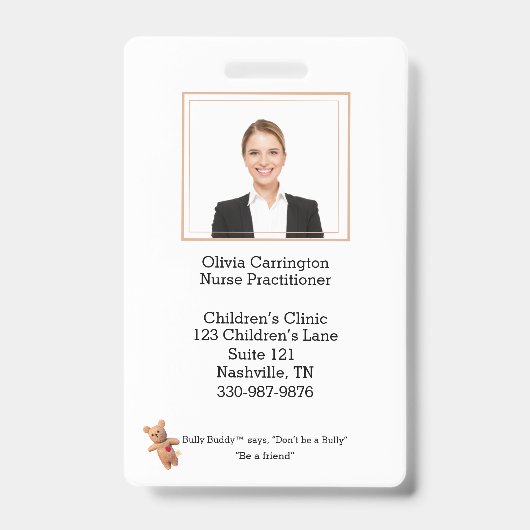 社員カスタム写真バーコードロゴいじめっ相棒 バッジ (正面)