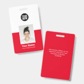 社員カスタム写真会社セキュリティIDバッジ バッジ (表裏)