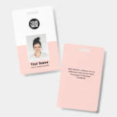 社員カスタム写真会社セキュリティIDバッジ バッジ (表裏)