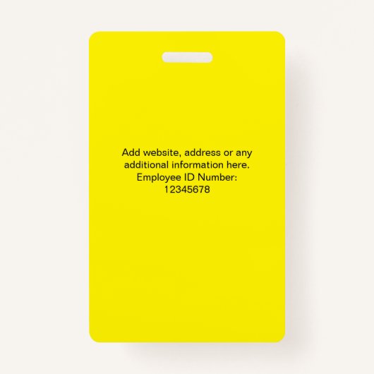 社員カスタム写真会社セキュリティIDバッジ バッジ (裏面)