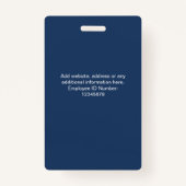 社員カスタム写真会社セキュリティIDバッジ バッジ (裏面)