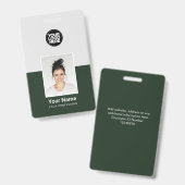 社員カスタム写真会社セキュリティIDバッジ バッジ (Front & Back)