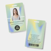 社員カスタム写真、バーコード、ロゴ、名前 バッジ (正面＆裏面)